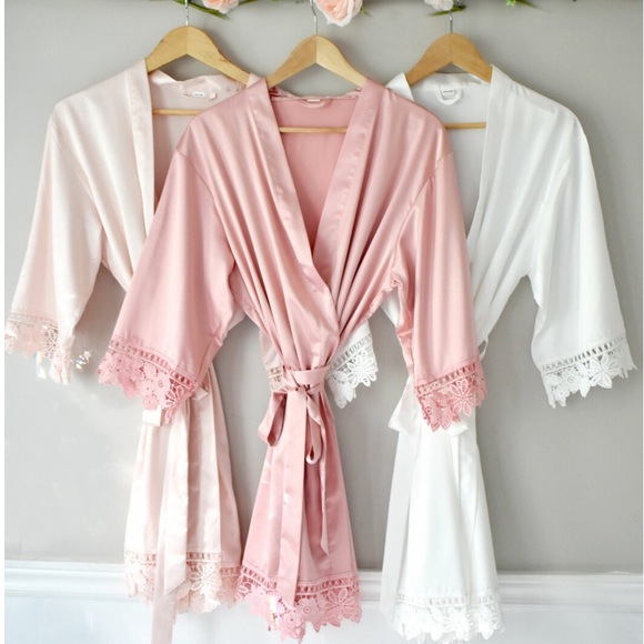 NEW! Satin Pink Robe - Picture 11 of 11